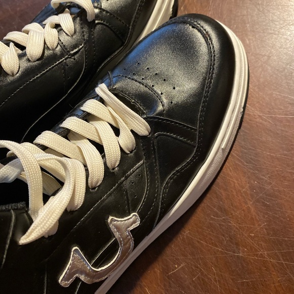 True Religion Black and White and Silver Hightop Sneakers - Picture 2 of 5